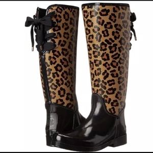 COACH Leopard Rain Boots